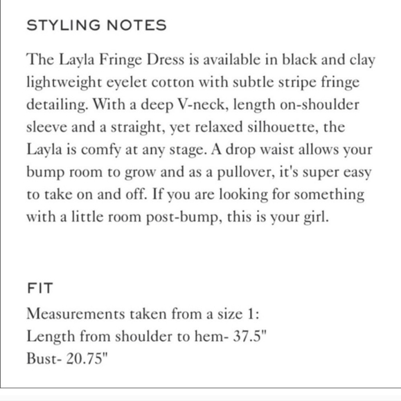 Hatch Maternity The Layla Fringe Black Long Sleeve Dress - Picture 3 of 11